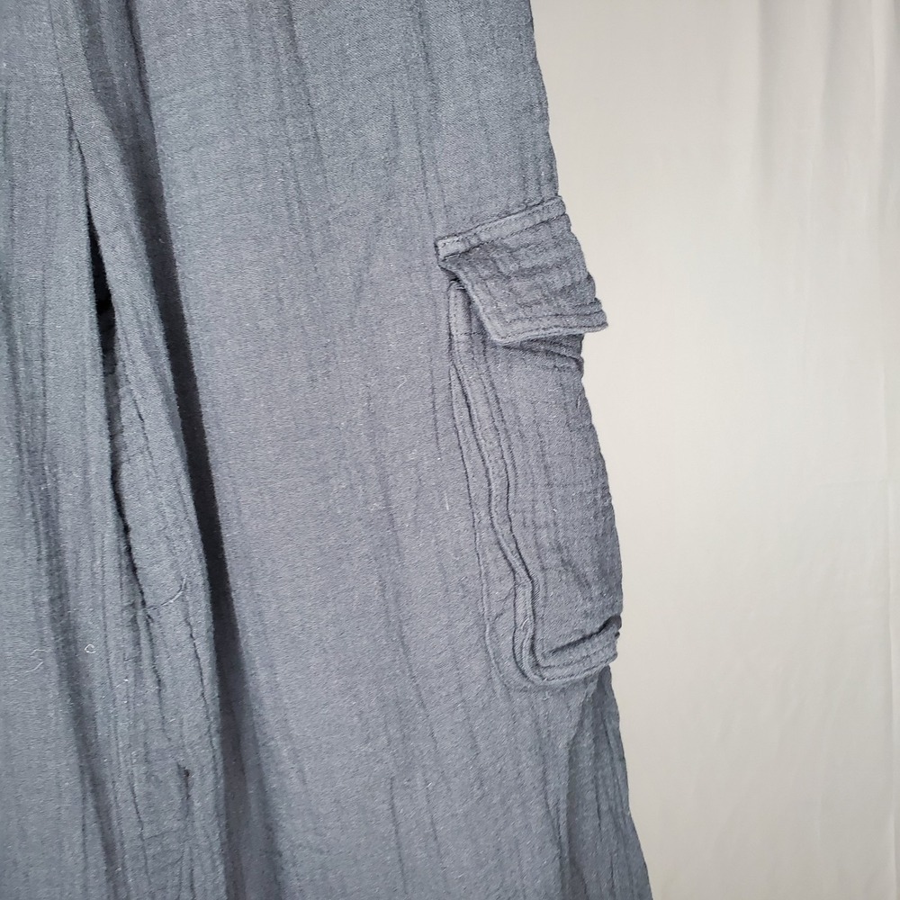 Aerie Wide Leg Cargo Pants Women XS Gauze Cotton Beachy Coastal Boho - Picture 9 of 10